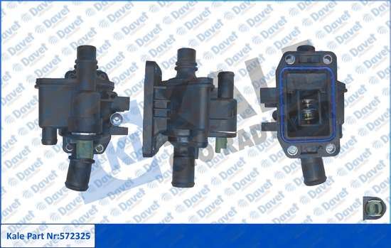 KALE 572325 Termostat 83°C Plastik Govdeli Komple Citroen Peugeot C1 C2 C3 Nemo Xsara 206+ 307 Bipper Bipper Tepee Ford Fiesta V Fiesta Vi Fusion Mazda 2 Toyota Aygo